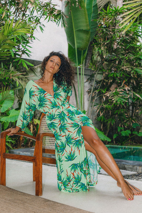 'Gabrielle' Dress - Green Aloe