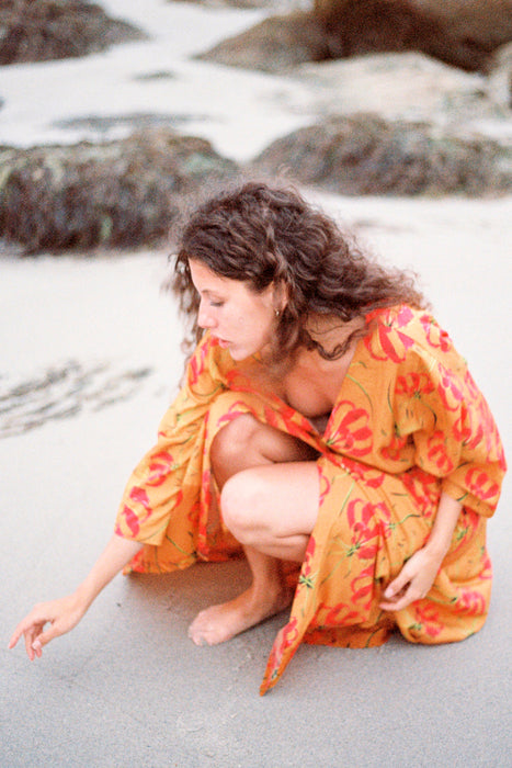 'Gabrielle' Dress - Tumeric Flame Lily