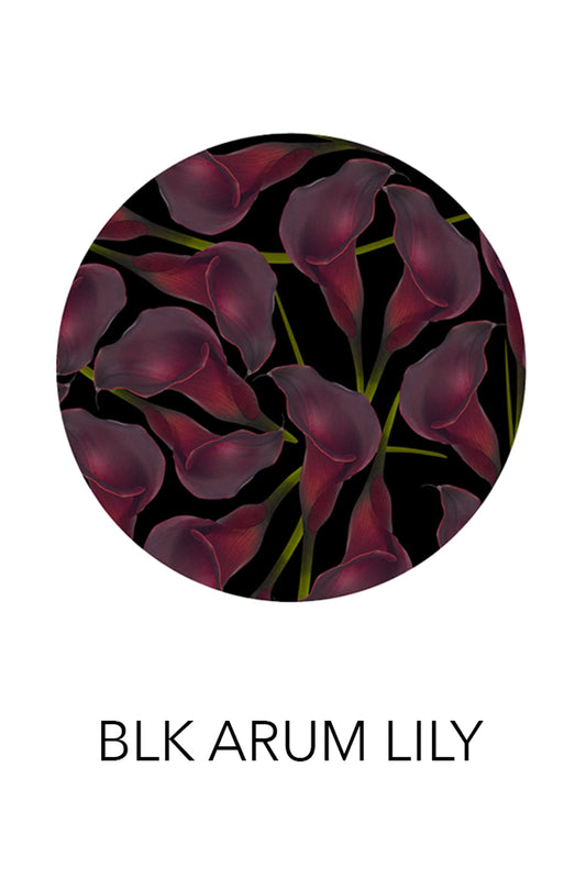 'Gabrielle' Dress -Blk Arum Lily