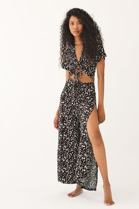 Floral Jumpsuit / Wrap Pants