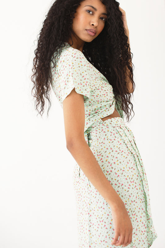 Floral Wrap Skirt