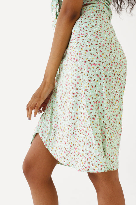 Floral Wrap Skirt