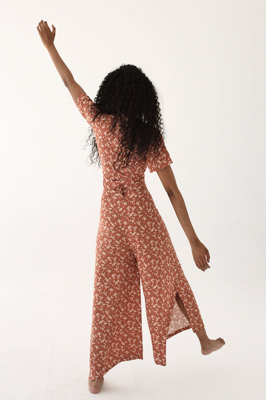 Floral Wrap Pants / Jumpsuit