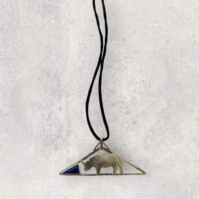 Rhino / Lapis Lazuli Pendant