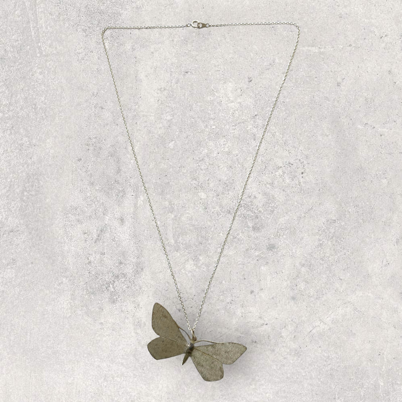 Brushed Butterfly Pendant