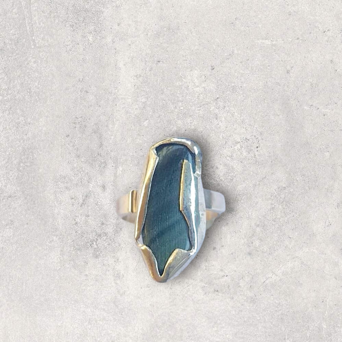 Blue Tiger's Eye Ring